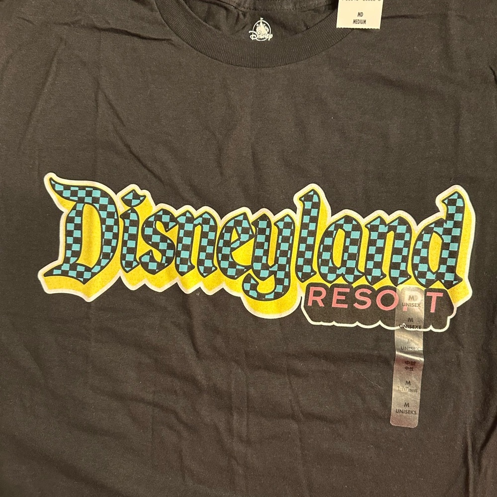 Disney Black Tee with Blue and Yellow Logo